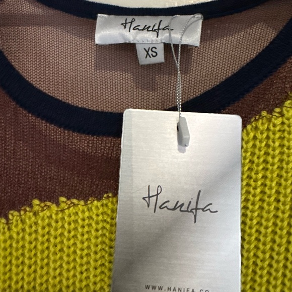 Hanifa Long Sleeve Dress with Multicolor Abstract Design - Picture 3 of 5